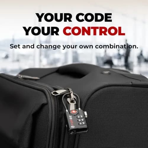 Forge TSA Approved Luggage Locks 2 Pack | Durable Zinc Alloy Body & Flexible Cable thumbnail 7