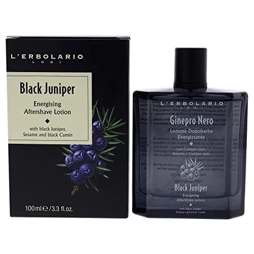 L'Erbolario Black Juniper Energizing After Shave Lotion 100ml (3.3 Fl Oz) | Soothes & Hydrates Post-Shave thumbnail 1