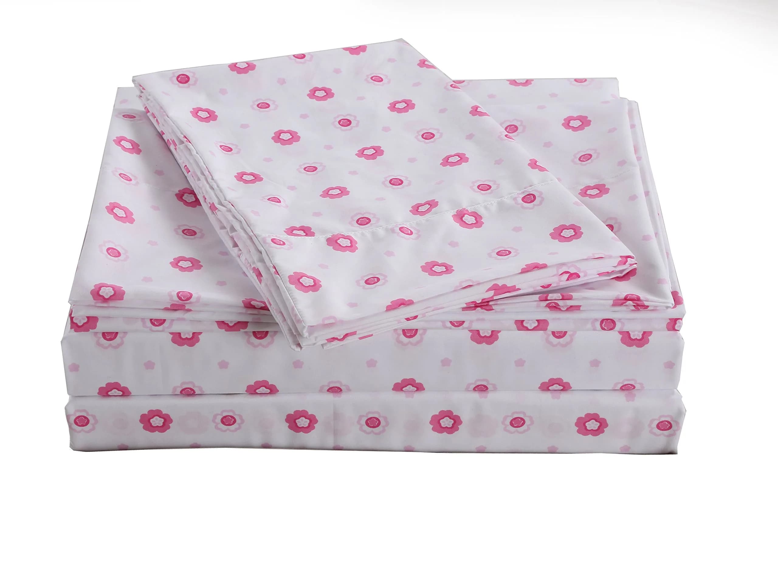 Cozy Line Home Fashions Pink Greta Pastel Floral Sheets Set, Brushed Microfiber - Wrinkle, Fade, Stain Resistant - 3 Piece (Twin Sheet Set) — Twin