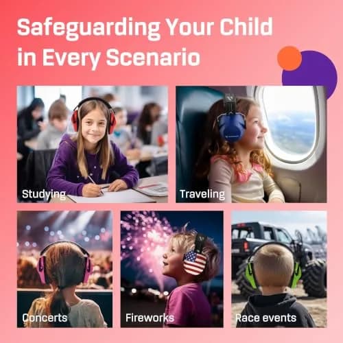 Vanderfields Kids Noise Canceling Headphones - Red Nomad - 240g (8.5 oz) thumbnail 6