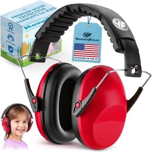Vanderfields Kids Noise Canceling Headphones - Red Nomad - 240g (8.5 oz) thumbnail 1