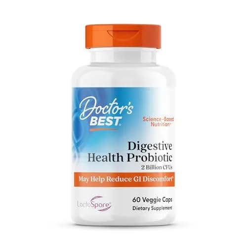Doctor's Best Digestive Health Probiotic with LactoSpore 60 Veg Caps | Supports Gut Flora & Digestion thumbnail 1