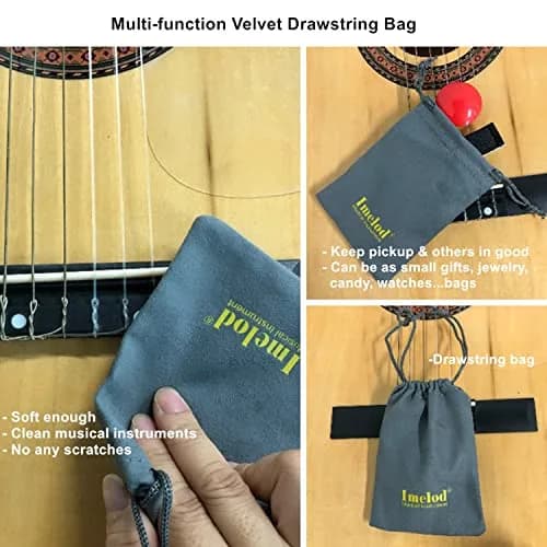 Imelod MD-20 Piezo Contact Microphone Pickup for Guitar Ukulele Violin Cello Banjo Mandolin etc (Red, 1/4" Jack) thumbnail 3