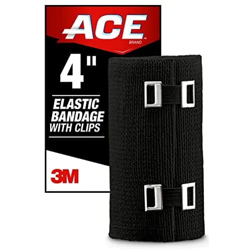 ACE 4 Inch Elastic Bandage with Clips | Support for Muscles & Joints, Black, 1 Count thumbnail 2