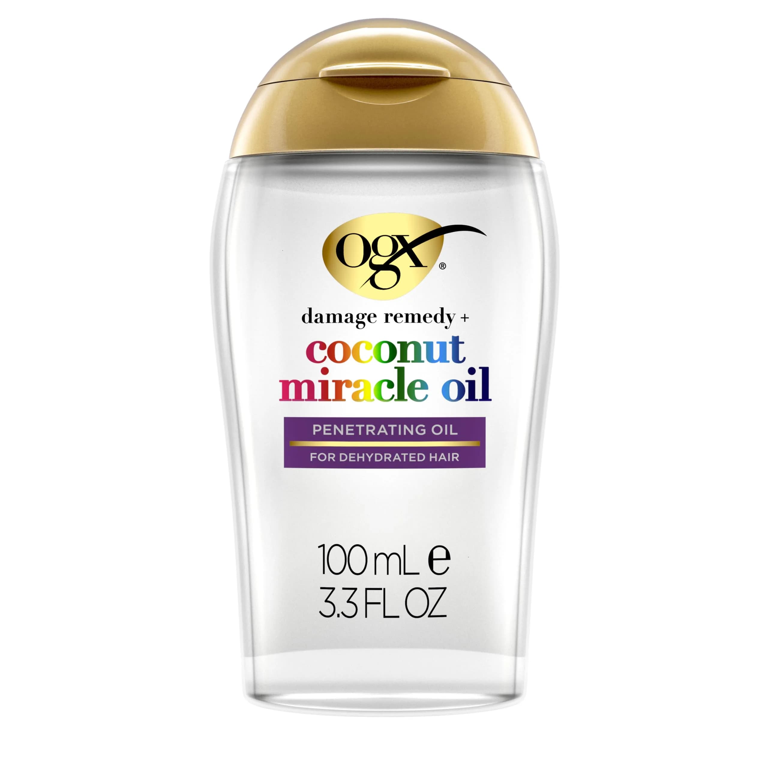 OGX Extra Strength Damage Remedy + Coconut Miracle Hair Oil, 3.3 fl. oz | Nourishes Coarse Hair, Tames Frizz, Adds Shine