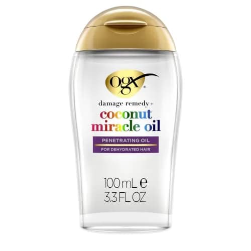 OGX Extra Strength Damage Remedy + Coconut Miracle Hair Oil, 3.3 fl. oz | Nourishes Coarse Hair, Tames Frizz, Adds Shine thumbnail 1