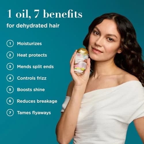 OGX Extra Strength Damage Remedy + Coconut Miracle Hair Oil, 3.3 fl. oz | Nourishes Coarse Hair, Tames Frizz, Adds Shine thumbnail 2