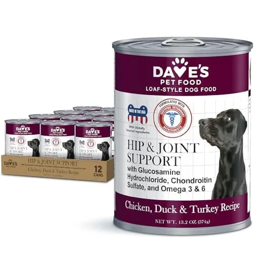 Dave's Pet Food Hip and Joint Support Dog Food, 13.2 oz, 12pk | Supports Mobility & Comfort thumbnail 1