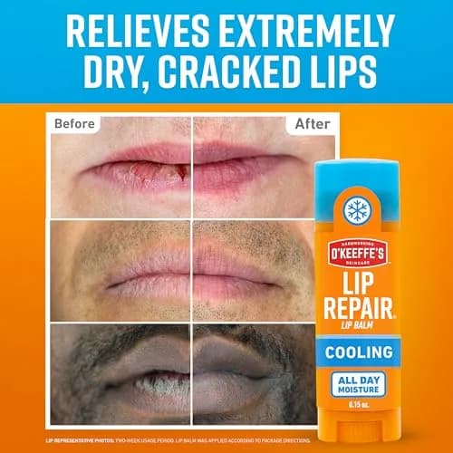 O'Keeffe's Lip Repair Cooling Relief Lip Balm 4 Pack | Soothes & Moisturizes Dry, Cracked Lips thumbnail 2