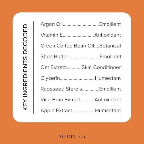 Medix 5.5 Argan Oil Cream + Vitamin E 473ml (15 Fl Oz) | Hydrates & Firms Skin thumbnail 4