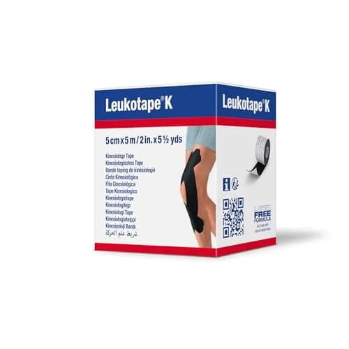 Leukotape K Kinesiology Tape – Water-Resistant, Skin-Friendly, Up to 9 Days Support, 2 in x 5 yds, Black, 5 Rolls thumbnail 7