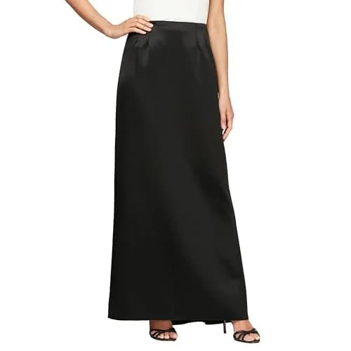 Alex Evenings Women's Full Length Formal Maxi Skirt, Fishtail, Large | Elegant Satin Evening Wear thumbnail 1