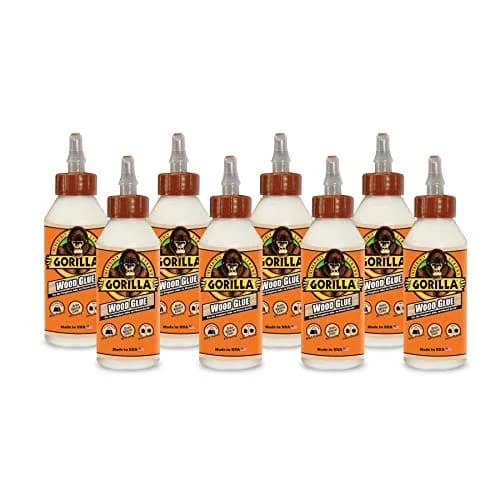 Gorilla Wood Glue 8 Fl Oz (237ml) Bottle, Natural Wood Color, Pack of 8 | Strong, Water-Resistant Adhesive for Woodworking thumbnail 1
