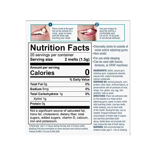 Oracoat XyliMelts for Dry Mouth Relief with Xylitol 40 Ct - 3 Pk, Mild Mint | Long-Lasting Moisturizer & Sugar-Free Relief thumbnail 2