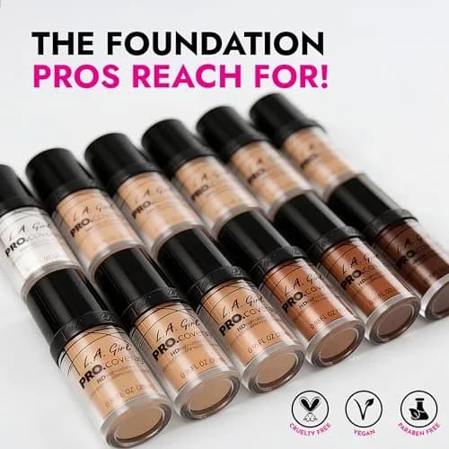 L.A. Girl Pro Coverage Liquid Foundation, Rich Cocoa 0.95 Fl Oz | Buildable, Hydrating, Flawless Finish thumbnail 9
