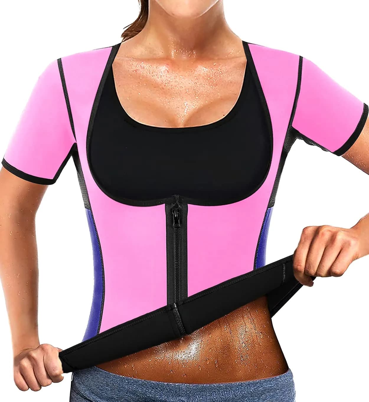 NonEcho Women Sauna Body Shaper Sweat Suit Sleeve Spa Cami Neoprene Slimming Workout Vest Waist Trainer Top | Extreme Waist Trimming & Sweat Boost - main product image