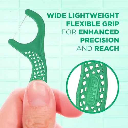 GUM Professional Clean Dental Floss Picks, Fresh Mint, 90 Count | Dermatologist Tested for Healthier Gums thumbnail 5