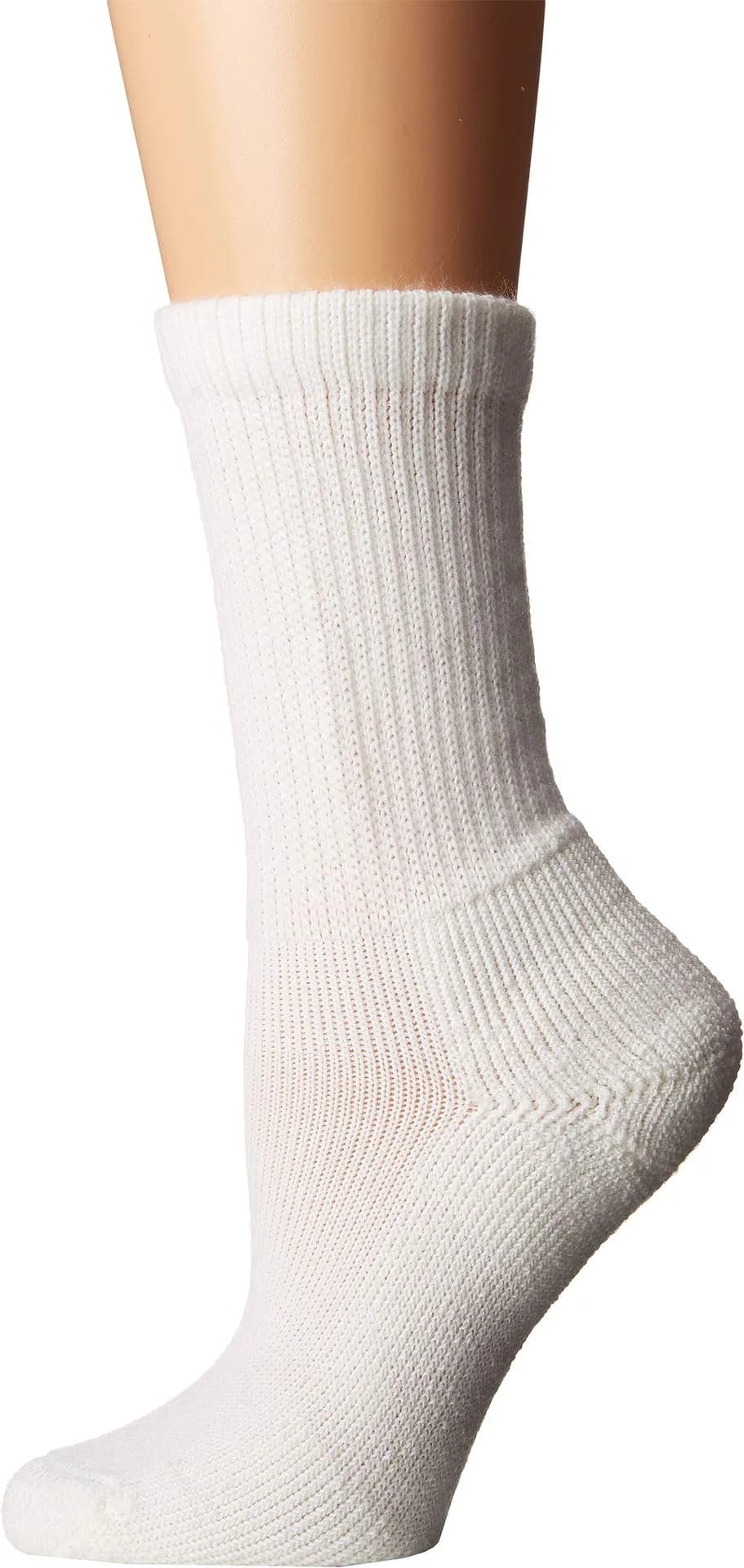 Thorlos HPXW Diabetic Crew Socks | Extra Padding for Foot Protection in India — White