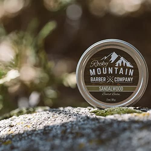 Rocky Mountain Barber Company Sandalwood Mustache & Beard Balm, 2 oz | Nourishing, Natural, Sandalwood Scent thumbnail 5