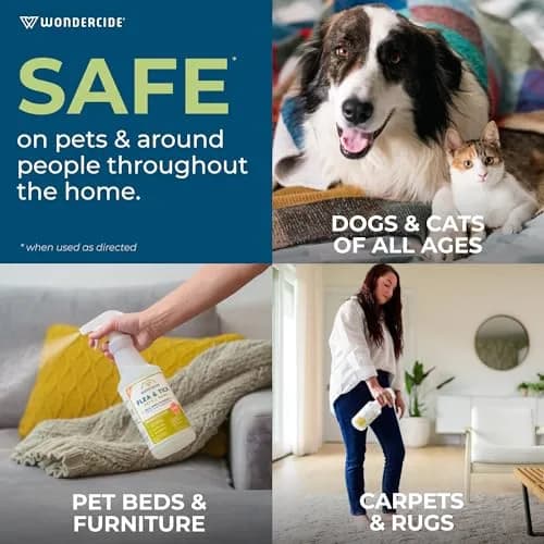 Wondercide Natural Flea, Tick & Mosquito Spray for Pets and Home, Lemongrass 16 oz | Kills 98-100% Fleas, Ticks & Mosquitoes thumbnail 4