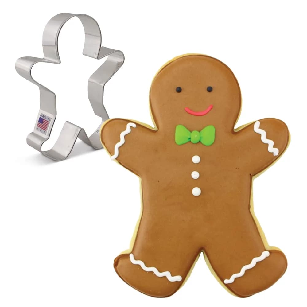 Ann Clark Gingerbread Man Cookie Cutter, Extra Large 5-1/4" | Classic Gingerbread Shape, Food-Safe Steel