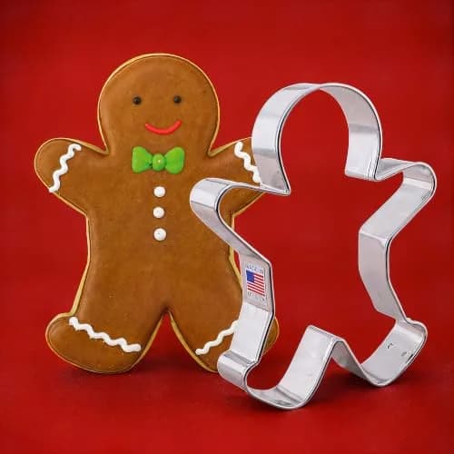 Ann Clark Gingerbread Man Cookie Cutter, Extra Large 5-1/4" | Classic Gingerbread Shape, Food-Safe Steel thumbnail 2