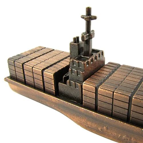 IIV Treasure Gurus Container Cargo Ship Model Die Cast Pencil Sharpener | Metal Novelty Office Accessory thumbnail 4