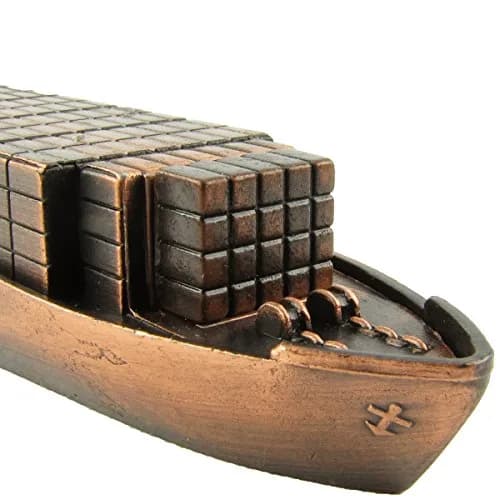 IIV Treasure Gurus Container Cargo Ship Model Die Cast Pencil Sharpener | Metal Novelty Office Accessory thumbnail 2