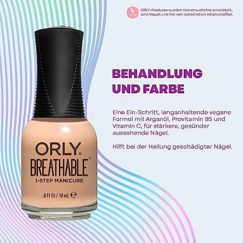 Orly Breathable Nourishing Nude 1 Step Manicure Nail Polish 18ml (0.6 Fl Oz) | Long-Lasting, Healthy Nails thumbnail 3