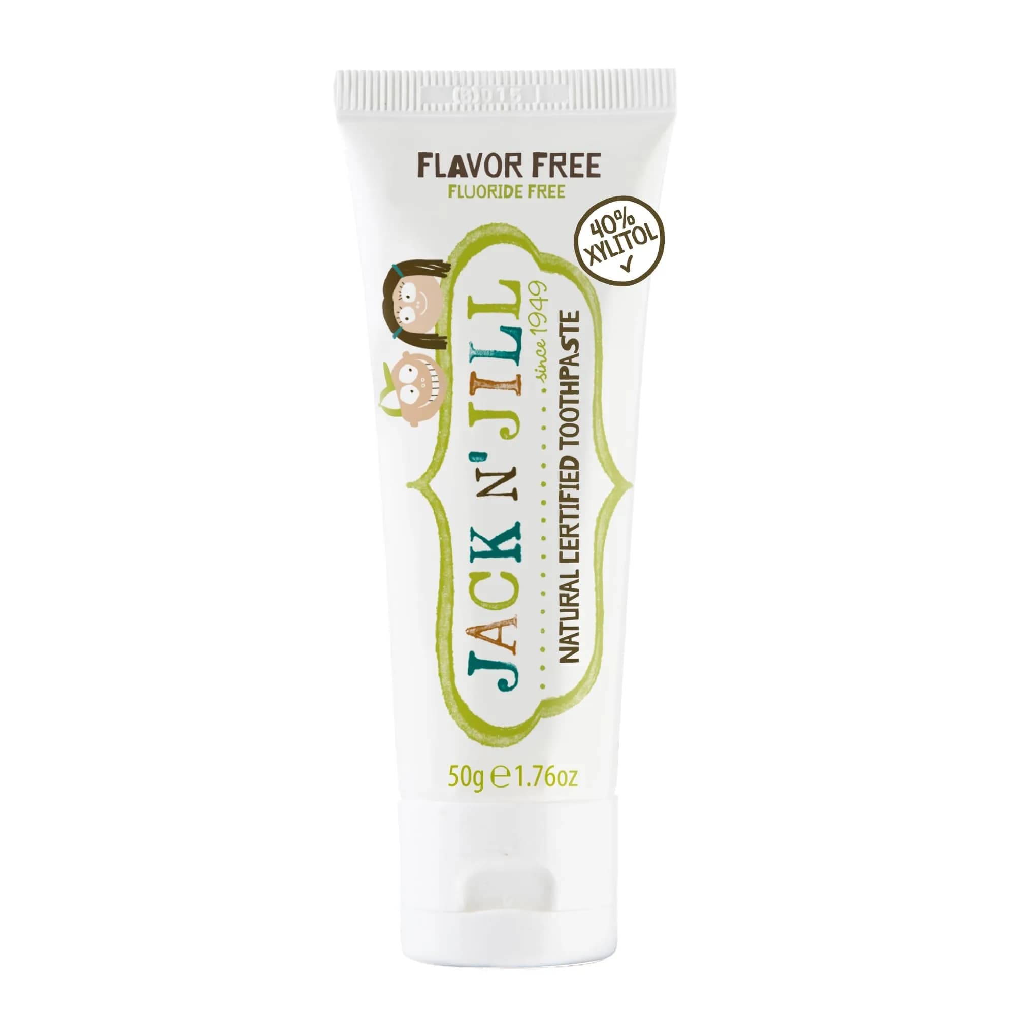 Jack N' Jill Kids Toothpaste 1.76 oz | Fluoride & Flavor Free, Organic, Vegan, Gluten-Free, BPA-Free, SLS-Free, Dairy-Free