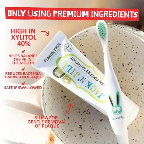 Jack N' Jill Kids Toothpaste 1.76 oz | Fluoride & Flavor Free, Organic, Vegan, Gluten-Free, BPA-Free, SLS-Free, Dairy-Free thumbnail 3