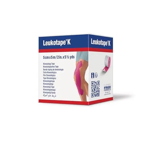 Leukotape K Kinesiology Tape, 2 in x 5.5 yds, 5 Rolls | Water-Resistant, Skin-Friendly Support thumbnail 7