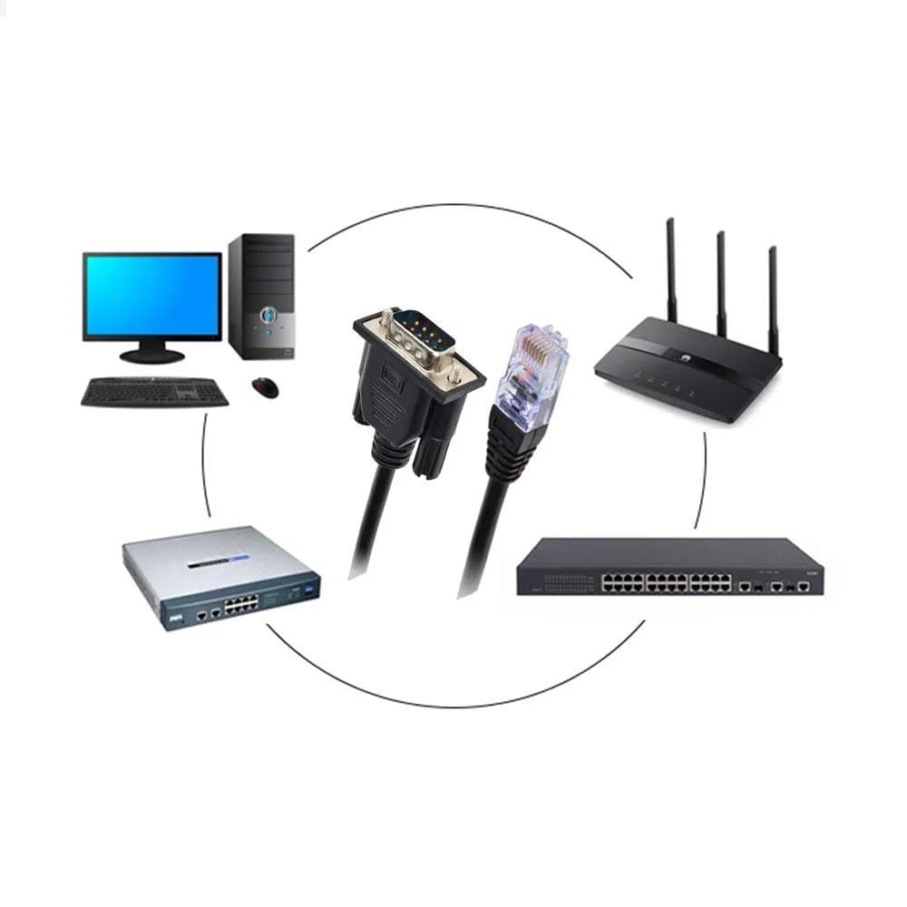 LFHUKEJI RJ45 to DB9 Serial Console Cable 2.99 m (9.8 Ft) | Connects Routers & Switches - view 6