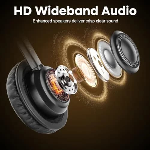 MAIRDI Monaural Office Headset with RJ9 & 3.5mm Connectors | Noise-Cancelling Microphone & HD Audio thumbnail 3