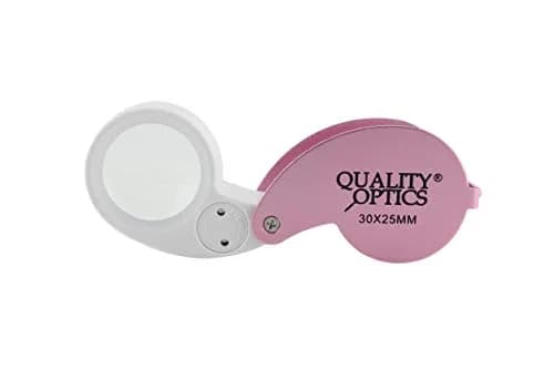 Quality Optics USA Folding Jewelers Loupe Style Pocket Magnifier 25mm 30X | Precision Ground Glass Lens for Jewelry & Crafts thumbnail 5