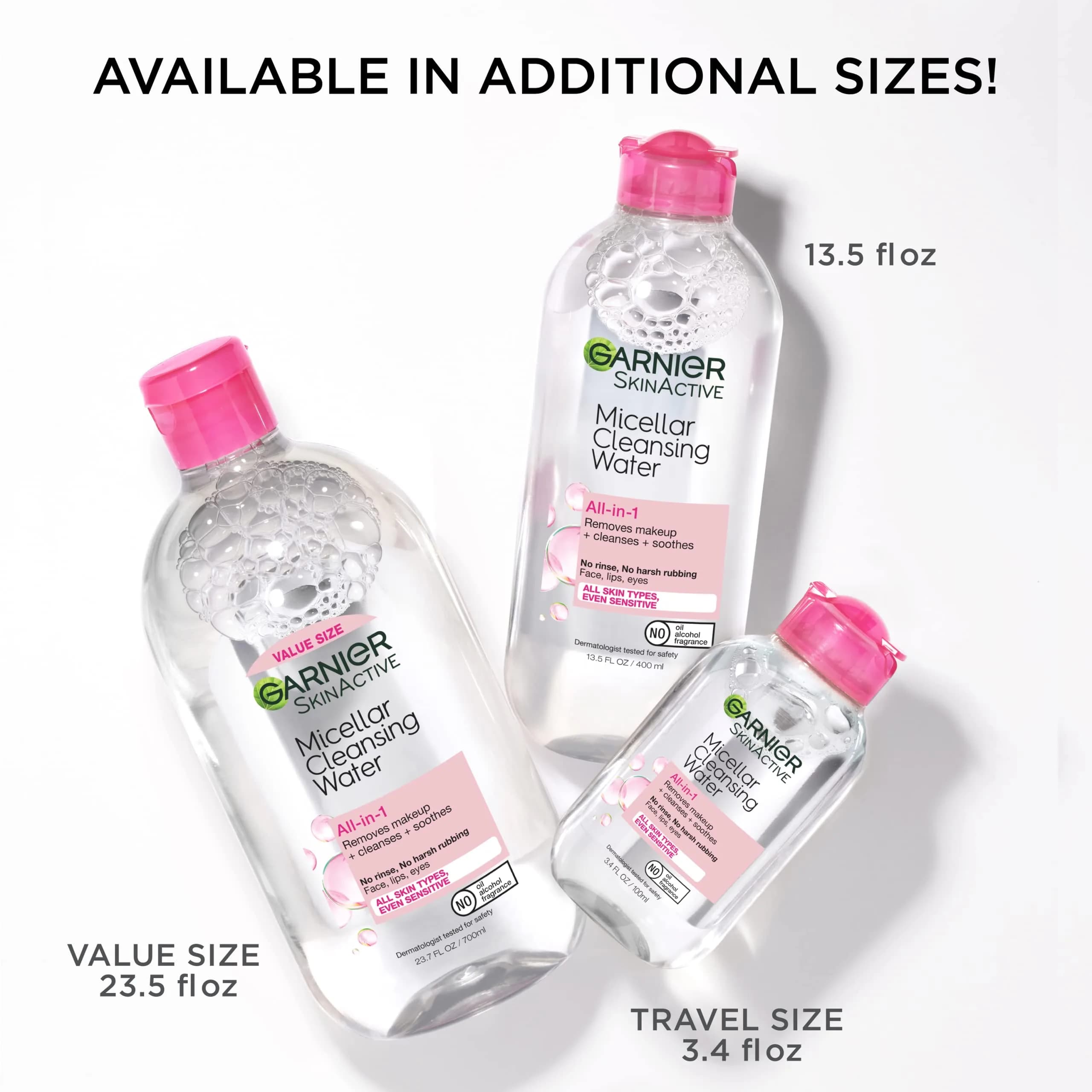 Garnier Micellar Cleansing Water All-in-1 Makeup Remover 100mL (3.4 Fl Oz) | Gentle Cleansing for All Skin Types - view 7