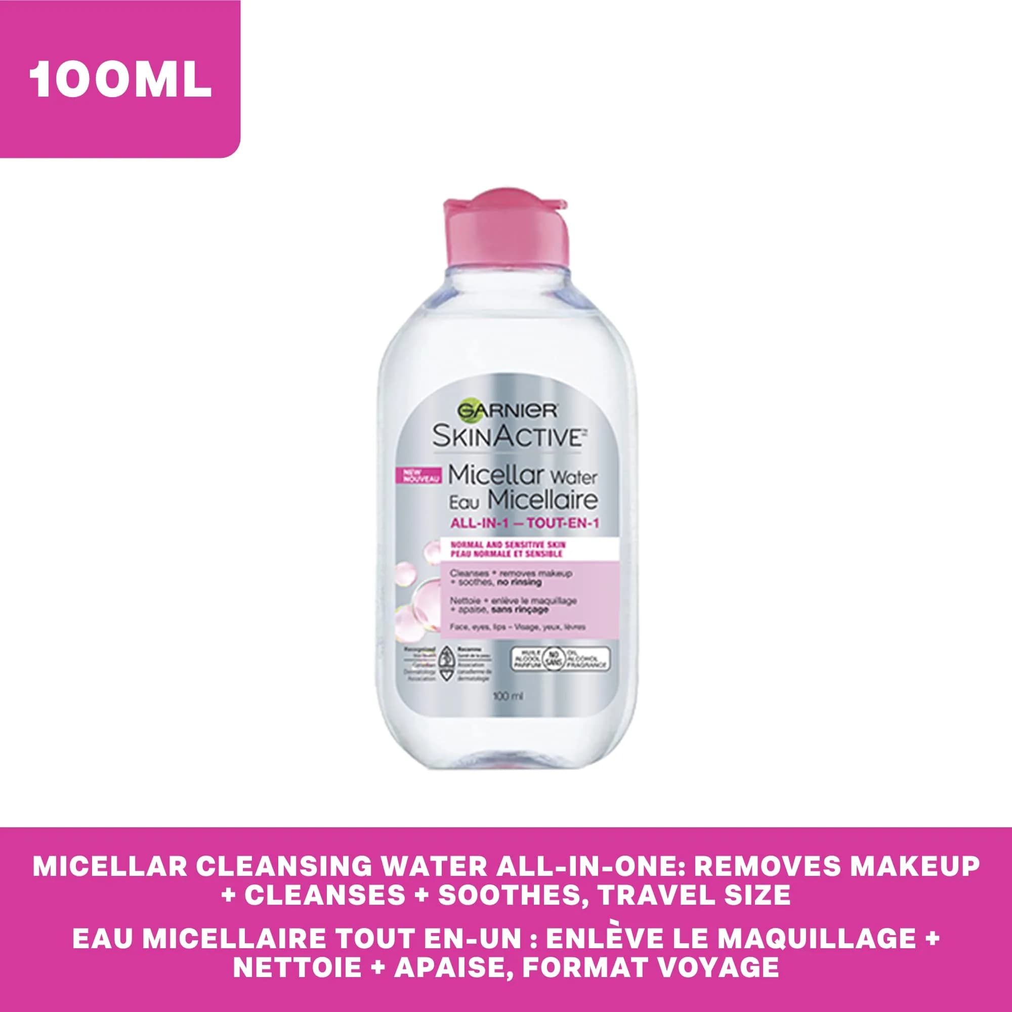 Garnier Micellar Cleansing Water All-in-1 Makeup Remover 100mL (3.4 Fl Oz) | Gentle Cleansing for All Skin Types - view 8