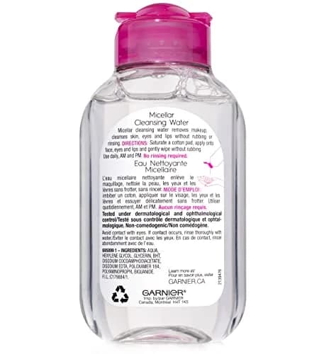 Garnier Micellar Cleansing Water All-in-1 Makeup Remover 100mL (3.4 Fl Oz) | Gentle Cleansing for All Skin Types thumbnail 9