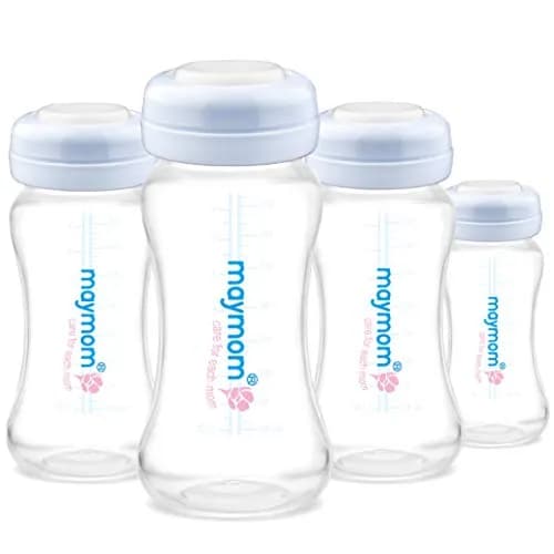 Maymom Wide Neck Breastmilk Collection and Storage Bottle 9oz | Leak-Proof & Compatible with Spectra & Avent Pumps thumbnail 1
