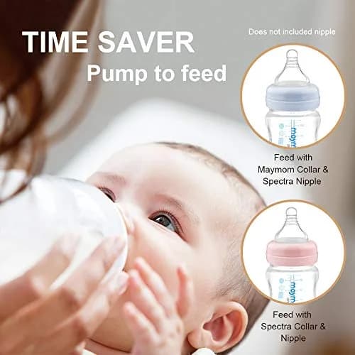 Maymom Wide Neck Breastmilk Collection and Storage Bottle 9oz | Leak-Proof & Compatible with Spectra & Avent Pumps thumbnail 6