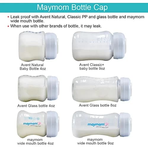 Maymom Wide Neck Breastmilk Collection and Storage Bottle 9oz | Leak-Proof & Compatible with Spectra & Avent Pumps thumbnail 7