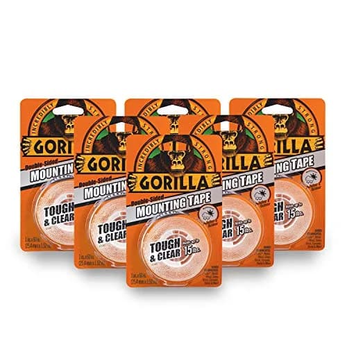 Gorilla Tough & Clear Double Sided Mounting Tape 1" x 60" (2.54cm x 152.4cm) — 6 Rolls | Holds Up to 15 lbs thumbnail 1