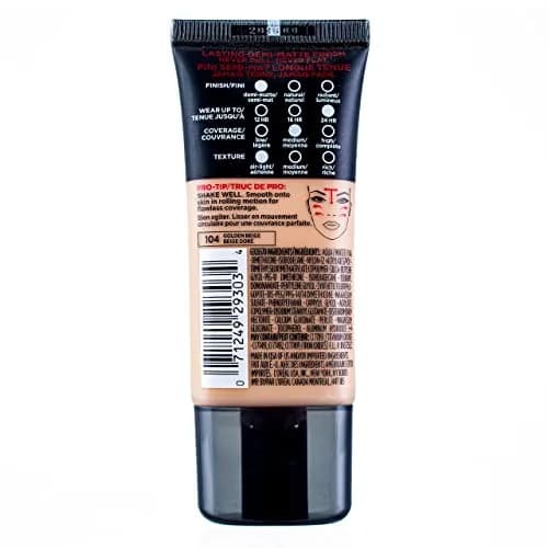 L'Oreal Paris Infallible Pro-Matte Foundation Golden Beige 1 Fl Oz | 24HR Demi-Matte Finish, Sweat-Resistant thumbnail 4