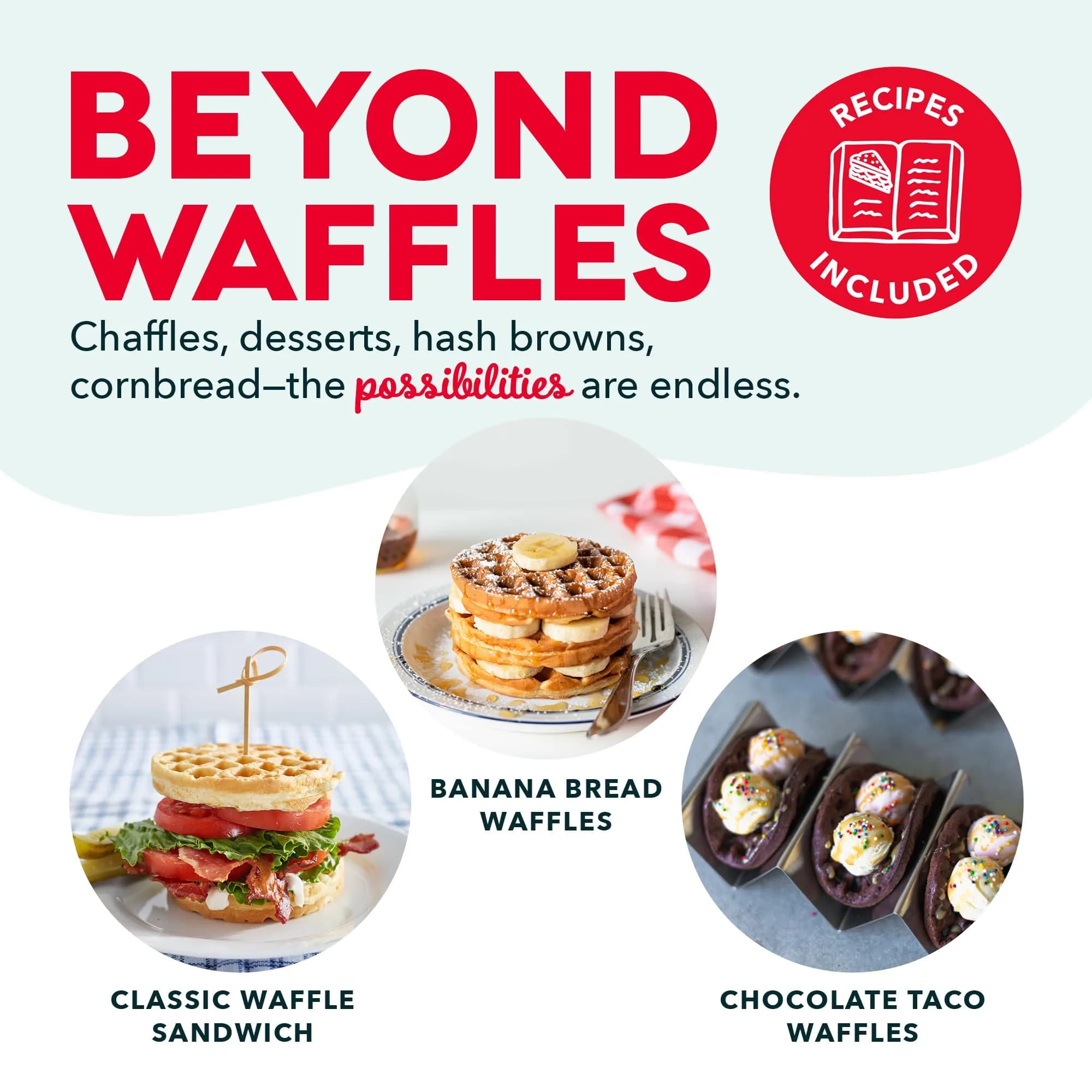 Dash Mini Waffle Maker Aqua 4-Inch (10.16 cm) Cooking Surface | Makes 4-Inch Waffles - view 5
