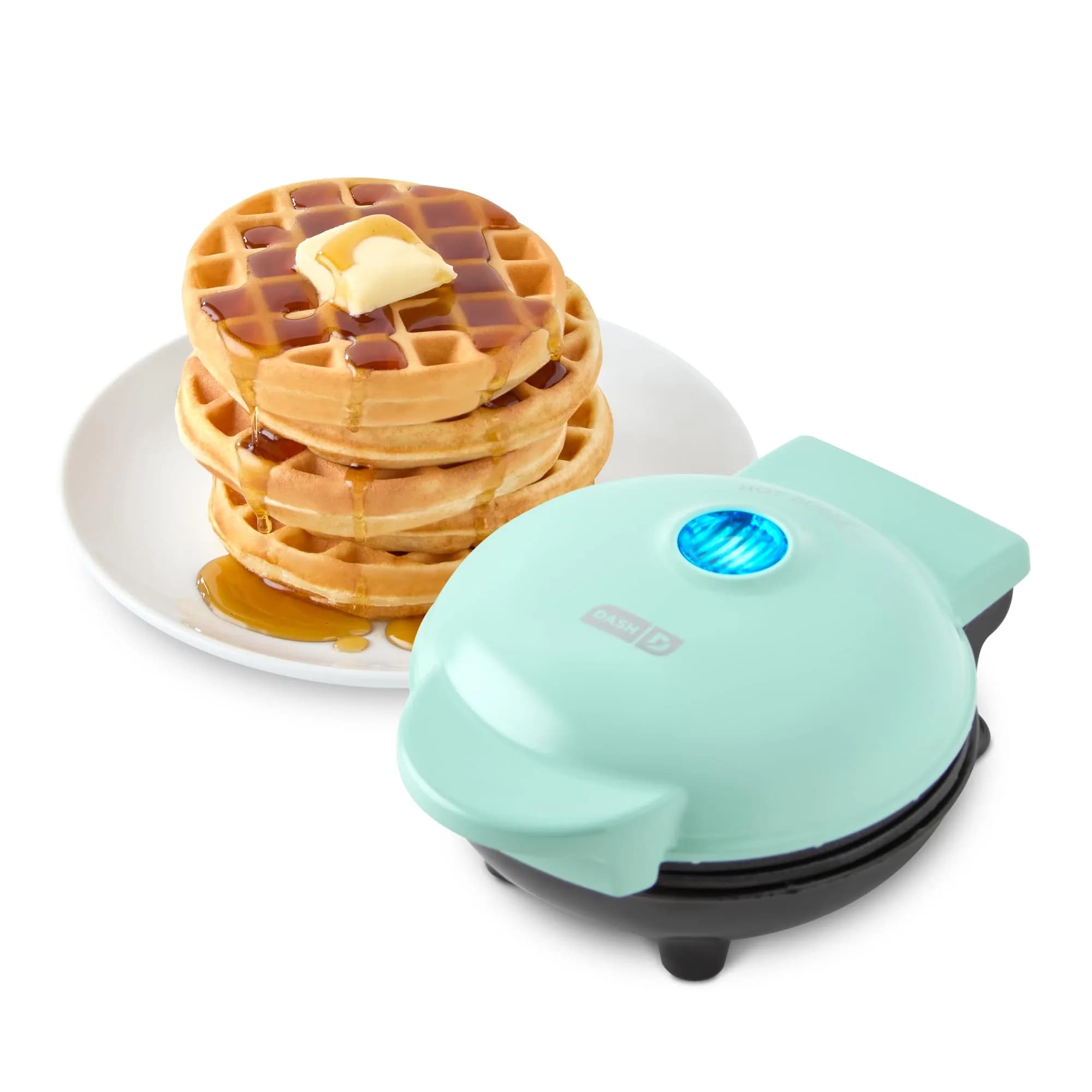 Dash Mini Waffle Maker 4-Inch Aqua | Compact & Lightweight for Quick Waffles - main product image