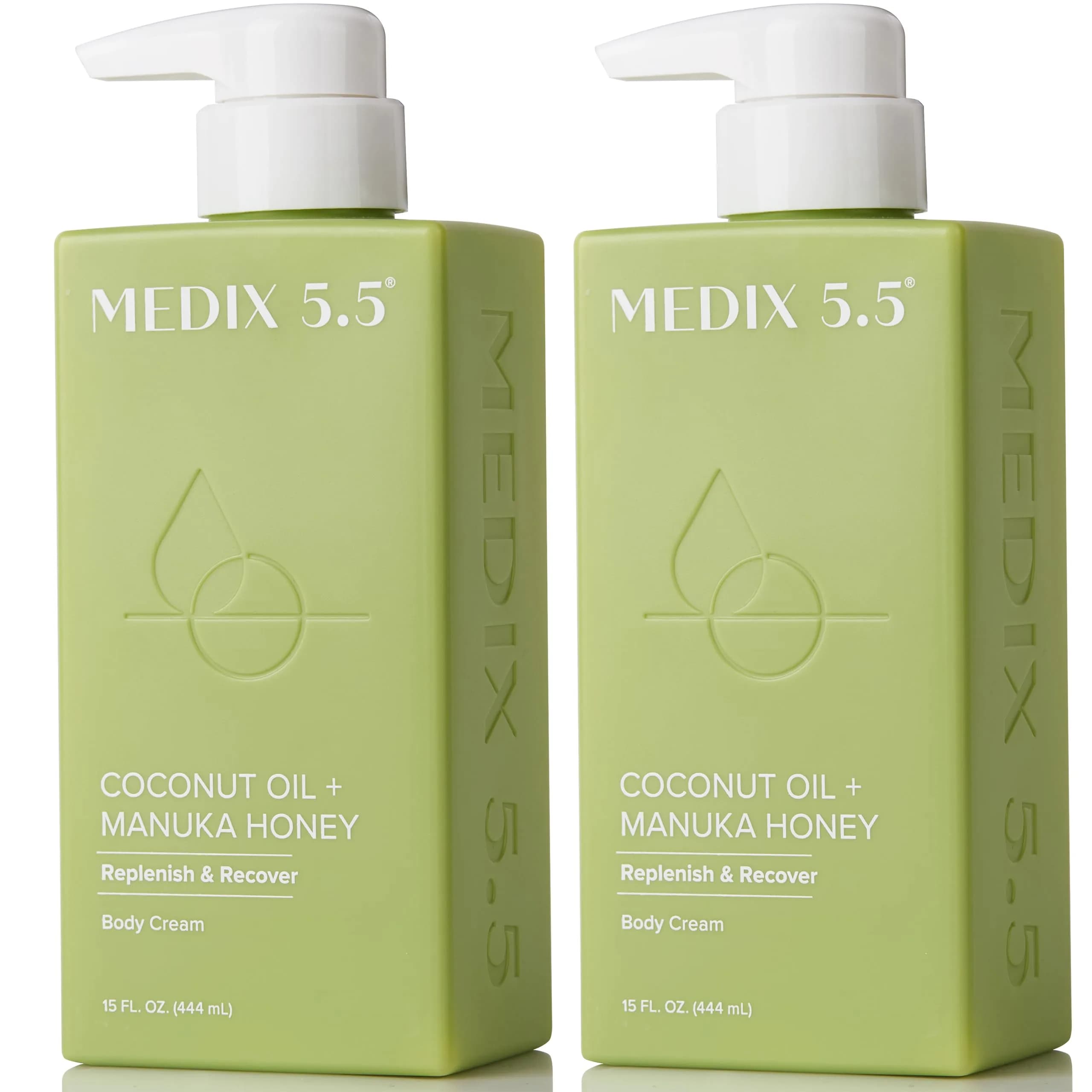Medix 5.5 Coconut Oil + Manuka Honey Body Cream 2x 15 Fl Oz (30 Fl Oz Total) | Hydrates Dry Skin, Minimizes Stretch Marks & Wrinkles - main product image