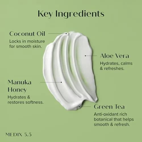 Medix 5.5 Coconut Oil + Manuka Honey Body Cream 2x 15 Fl Oz (30 Fl Oz Total) | Hydrates Dry Skin, Minimizes Stretch Marks & Wrinkles thumbnail 3