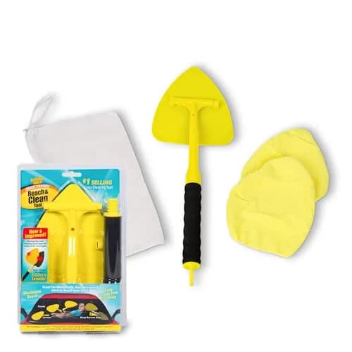 Invisible Glass Reach & Clean Windshield Cleaner Tool with 2 Microfiber Pads | Cleans Interior & Exterior Auto Glass thumbnail 1
