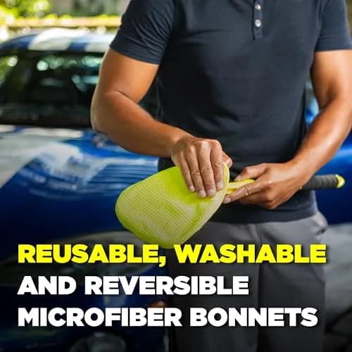 Invisible Glass Reach & Clean Windshield Cleaner Tool with 2 Microfiber Pads | Cleans Interior & Exterior Auto Glass thumbnail 3