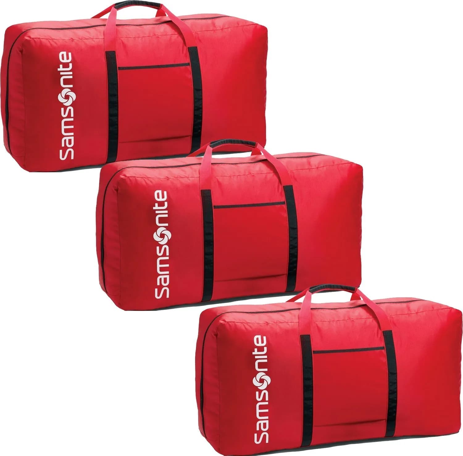 Samsonite Tote-A-Ton 32.5-Inch Duffel Bag (Red, 3-Pack) | Large Capacity Travel Duffel for Storage & Travel — Red